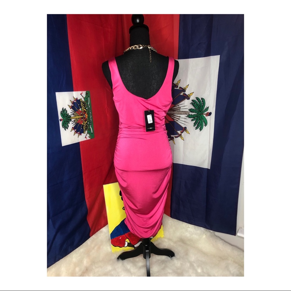 PINK RUCHED DRESS - Picture 6 of 7